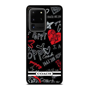COACH NEW YORK POPPY BLACK Samsung Galaxy S20 Ultra Case Cover