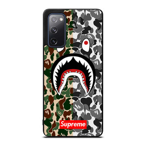 BAPE SHARK SUPREME CAMO 2 Samsung Galaxy S20 FE Case Cover