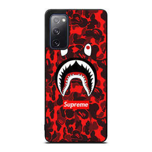 BAPE SHARK SUPREME CAMO RED Samsung Galaxy S20 FE Case Cover BAPE SHARK SUPREME CAMO RED Samsung Galaxy S20 FE Case Cover
