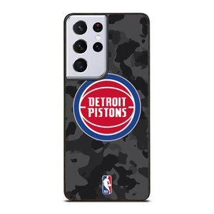 DETROIT PISTONS BLACK CAMO Samsung Galaxy S21 Ultra Case Cover