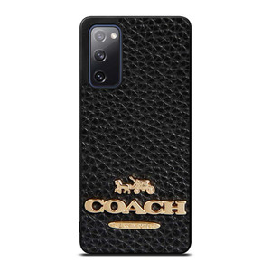 COACH NEW YORK BLACK LEATHER 2 Samsung Galaxy S20 FE Case Cover