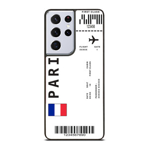 FLIGHT TICKETS FRANCE PARIS Samsung Galaxy S21 Ultra Case Cover