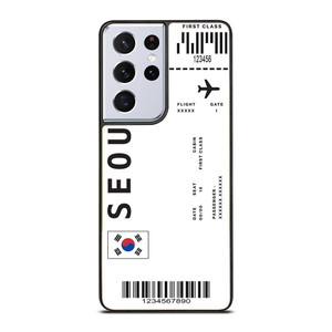 FLIGHT TICKETS SEOUL SOUTH KOREA Samsung Galaxy S21 Ultra Case Cover