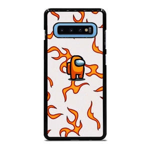 AMONG US ORANGE FLAMES Samsung Galaxy S10 Plus Case Cover