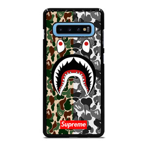 BAPE SHARK SUPREME CAMO 2 Samsung Galaxy S10 Plus Case Cover