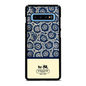 COACH NEW YORK BLUE FLORAL BATIK Samsung Galaxy S10 Plus Case Cover COACH NEW YORK BLUE FLORAL BATIK Samsung Galaxy S10 Plus Case Cover