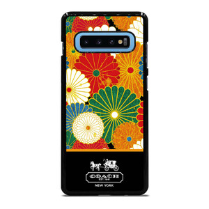 COACH NEW YORK COLORFUL FLORAL LOGO Samsung Galaxy S10 Plus Case Cover