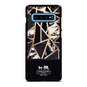 COACH NEW YORK GOLD BLACK TEXTURE Samsung Galaxy S10 Plus Case Cover COACH NEW YORK GOLD BLACK TEXTURE Samsung Galaxy S10 Plus Case Cover