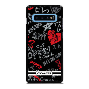 COACH NEW YORK POPPY BLACK Samsung Galaxy S10 Plus Case Cover COACH NEW YORK POPPY BLACK Samsung Galaxy S10 Plus Case Cover