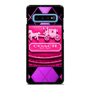 COACH NEW YORK PURPLE PINK LOGO Samsung Galaxy S10 Plus Case Cover