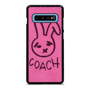 COACH NEW YORK RABBIT LEATHER PINK Samsung Galaxy S10 Plus Case Cover