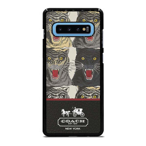 COACH NEW YORK TIGER FACE PATTERN Samsung Galaxy S10 Plus Case Cover