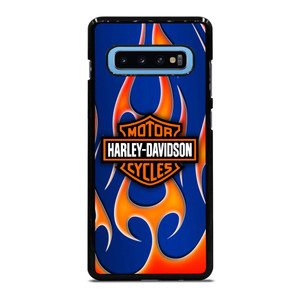 HARLEY DAVIDSON BLUE FLAME LOGO Samsung Galaxy S10 Plus Case Cover
