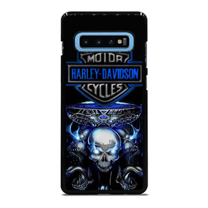 HARLEY DAVIDSON SKULL BLUE Samsung Galaxy S10 Plus Case Cover