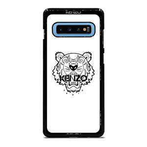KENZO PARIS BORDERED LOGO WHITE Samsung Galaxy S10 Plus Case Cover