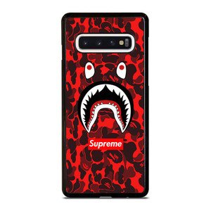 BAPE SHARK SUPREME CAMO RED Samsung Galaxy S10 Case Cover BAPE SHARK SUPREME CAMO RED Samsung Galaxy S10 Case Cover