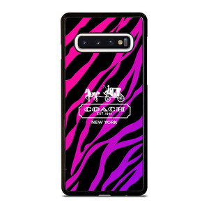 COACH NEW YORK BLACK VIOLET Samsung Galaxy S10 Case Cover COACH NEW YORK BLACK VIOLET Samsung Galaxy S10 Case Cover