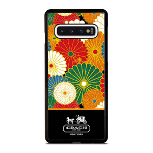 COACH NEW YORK COLORFUL FLORAL LOGO Samsung Galaxy S10 Case Cover