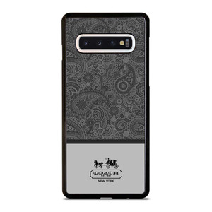 COACH NEW YORK GREY BATIK Samsung Galaxy S10 Case Cover COACH NEW YORK GREY BATIK Samsung Galaxy S10 Case Cover
