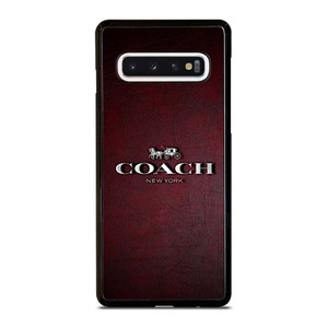 COACH NEW YORK LOGO LEATHER Samsung Galaxy S10 Case Cover COACH NEW YORK LOGO LEATHER Samsung Galaxy S10 Case Cover