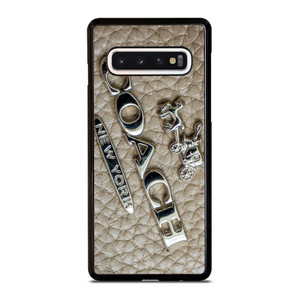 COACH NEW YORK LOGO ON LEATHER Samsung Galaxy S10 Case Cover