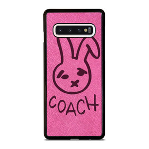 COACH NEW YORK RABBIT LEATHER PINK Samsung Galaxy S10 Case Cover
