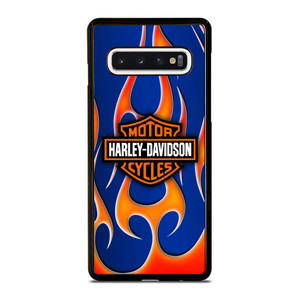 HARLEY DAVIDSON BLUE FLAME LOGO Samsung Galaxy S10 Case Cover HARLEY DAVIDSON BLUE FLAME LOGO Samsung Galaxy S10 Case Cover