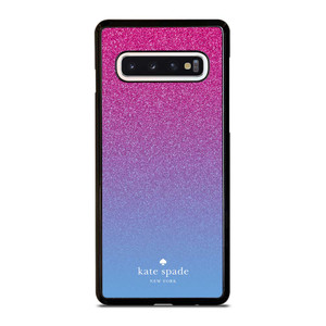KATE SPADE NEW YORK PINK BLUE GLITTER Samsung Galaxy S10 Case Cover KATE SPADE NEW YORK PINK BLUE GLITTER Samsung Galaxy S10 Case Cover