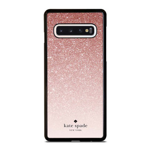 KATE SPADE NEW YORK ROSE WHITE GLITTER Samsung Galaxy S10 Case Cover