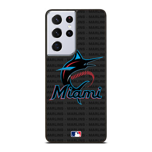 MIAMI MARLINS BASEBALL BLACK Samsung Galaxy S21 Ultra Case Cover