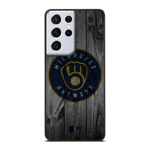 MILWAUKEE BREWERS BASEBALL MLB WOOD LOGO Samsung Galaxy S21 Ultra Case Cover