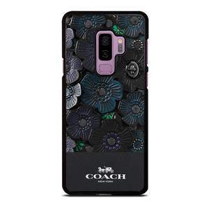 COACH NEW YORK BLACK TEA ROSE Samsung Galaxy S9 Plus Case Cover