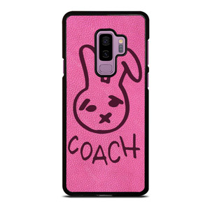 COACH NEW YORK RABBIT LEATHER PINK Samsung Galaxy S9 Plus Case Cover