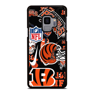 CINCINNATI BENGALS NFL STICKER BOMB Samsung Galaxy S9 Case Cover CINCINNATI BENGALS NFL STICKER BOMB Samsung Galaxy S9 Case Cover