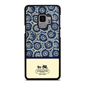 COACH NEW YORK BLUE FLORAL BATIK Samsung Galaxy S9 Case Cover