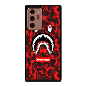 BAPE SHARK SUPREME CAMO RED Samsung Galaxy Note 20 Ultra Case Cover BAPE SHARK SUPREME CAMO RED Samsung Galaxy Note 20 Ultra Case Cover