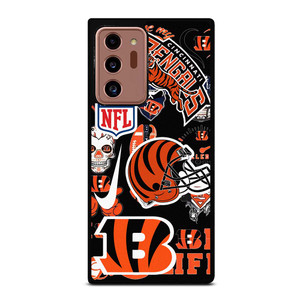 CINCINNATI BENGALS NFL STICKER BOMB Samsung Galaxy Note 20 Ultra Case Cover
