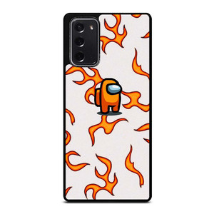AMONG US ORANGE FLAMES Samsung Galaxy Note 20 Case Cover AMONG US ORANGE FLAMES Samsung Galaxy Note 20 Case Cover