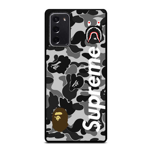 BAPE CAMO SHARK LOGO X SUPREME Samsung Galaxy Note 20 Case Cover BAPE CAMO SHARK LOGO X SUPREME Samsung Galaxy Note 20 Case Cover