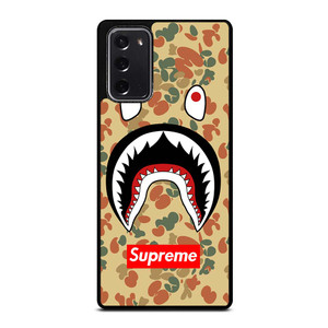 BAPE CAMO SHARK SUPREME Samsung Galaxy Note 20 Case Cover BAPE CAMO SHARK SUPREME Samsung Galaxy Note 20 Case Cover