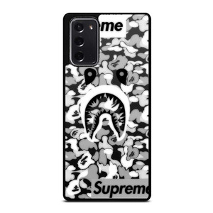 BAPE SHARK LOGO SUPREME BLACK WHITE Samsung Galaxy Note 20 Case Cover BAPE SHARK LOGO SUPREME BLACK WHITE Samsung Galaxy Note 20 Case Cover