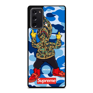 BATHING APE SUPREME SHARK CAMO Samsung Galaxy Note 20 Case Cover