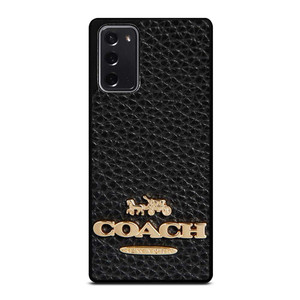 COACH NEW YORK BLACK LEATHER 2 Samsung Galaxy Note 20 Case Cover