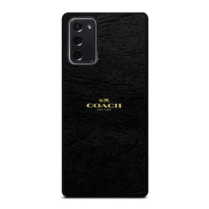 COACH NEW YORK BLACK LEATHER Samsung Galaxy Note 20 Case Cover COACH NEW YORK BLACK LEATHER Samsung Galaxy Note 20 Case Cover