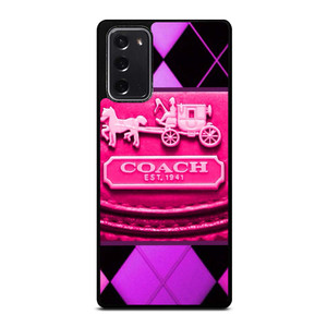 COACH NEW YORK PURPLE PINK LOGO Samsung Galaxy Note 20 Case Cover