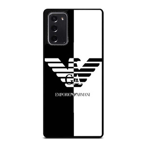 EMPORIO ARMANI WHITE BLACK Samsung Galaxy Note 20 Case Cover EMPORIO ARMANI WHITE BLACK Samsung Galaxy Note 20 Case Cover