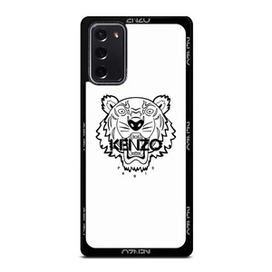KENZO PARIS BORDERED LOGO WHITE Samsung Galaxy Note 20 Case Cover