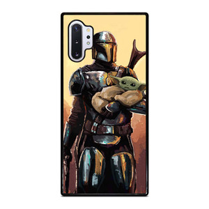 BABY YODA AND THE MANDALORIAN STAR WARS ART Samsung Galaxy Note 10 Plus Case Cover