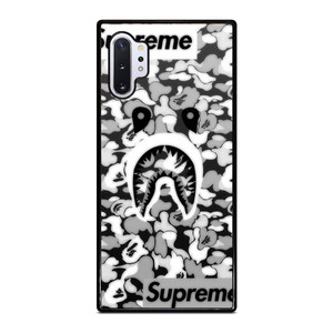 BAPE SHARK LOGO SUPREME BLACK WHITE Samsung Galaxy Note 10 Plus Case Cover BAPE SHARK LOGO SUPREME BLACK WHITE Samsung Galaxy Note 10 Plus Case Cover