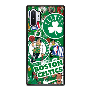 BOSTON CELTICS NBA STICKER BOMB Samsung Galaxy Note 10 Plus Case Cover
